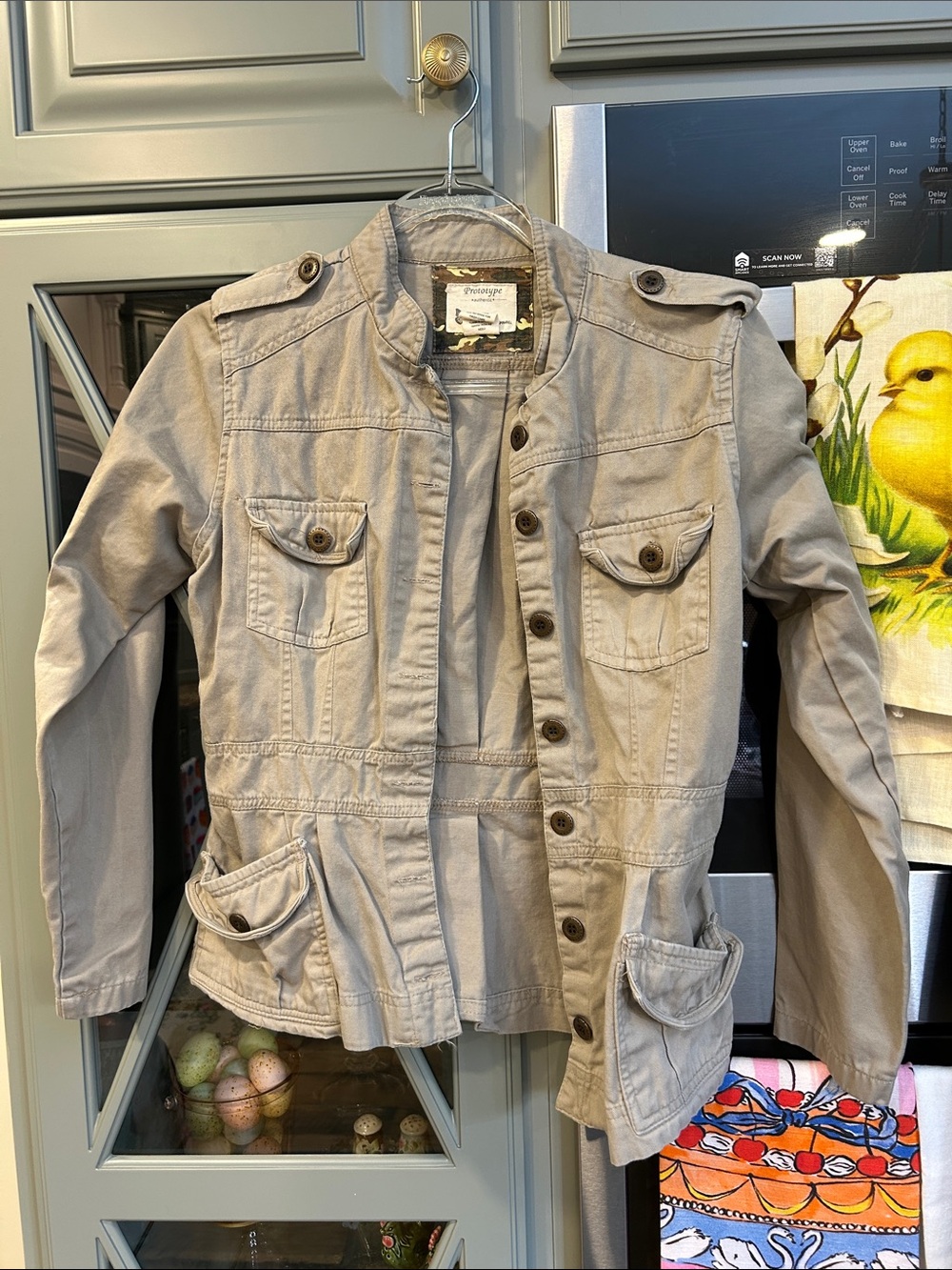 Girls Prototype Khaki Utility Jacket  Large 12/14